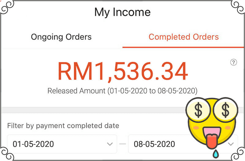 income seminggu shopee